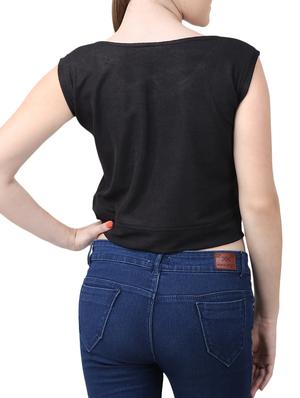 black solid crop top - 15071163 - Standard Image - 3