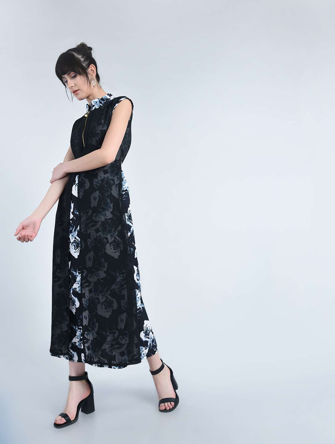 women's layered floral dress