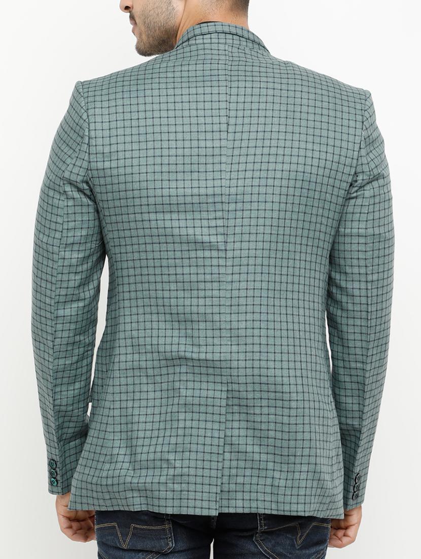 green cotton casual blazer - 15073052 - Zoom Image - 3