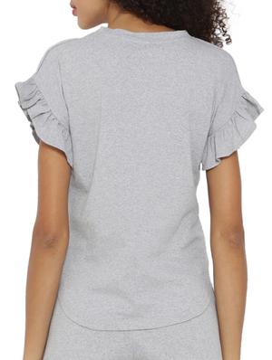 ruffle trim solid top - 15073064 - Standard Image - 3