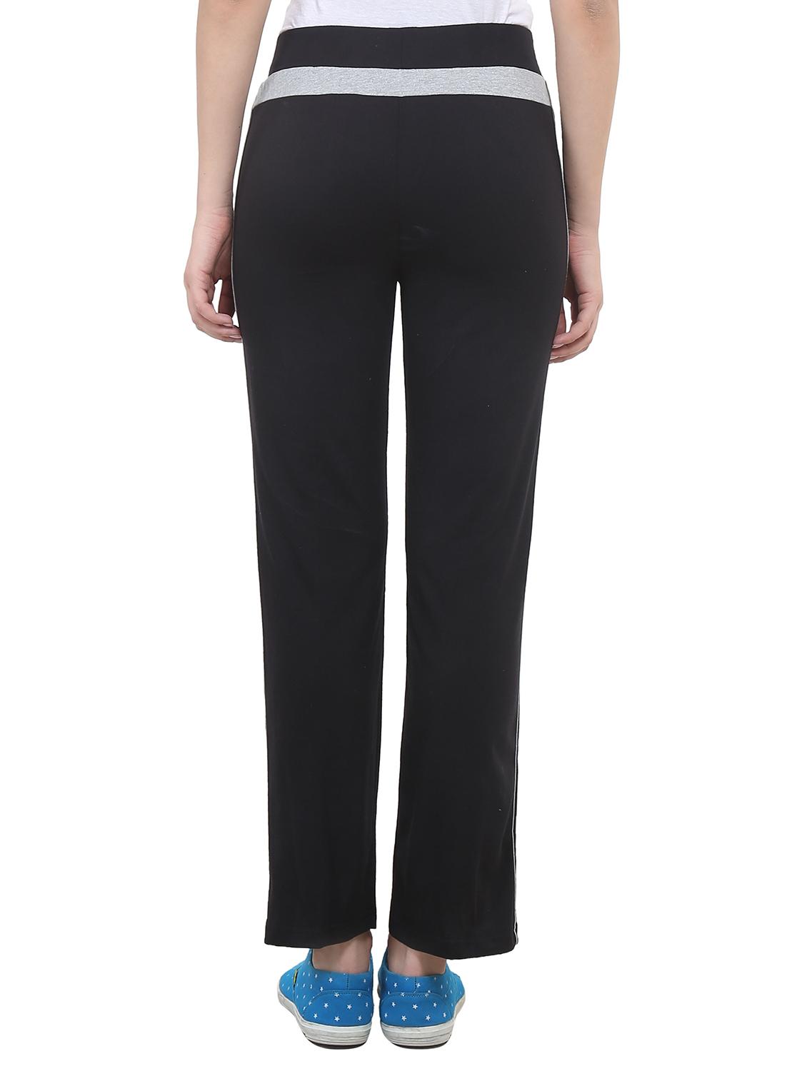 black cotton track pants - 15076018 - Zoom Image - 3