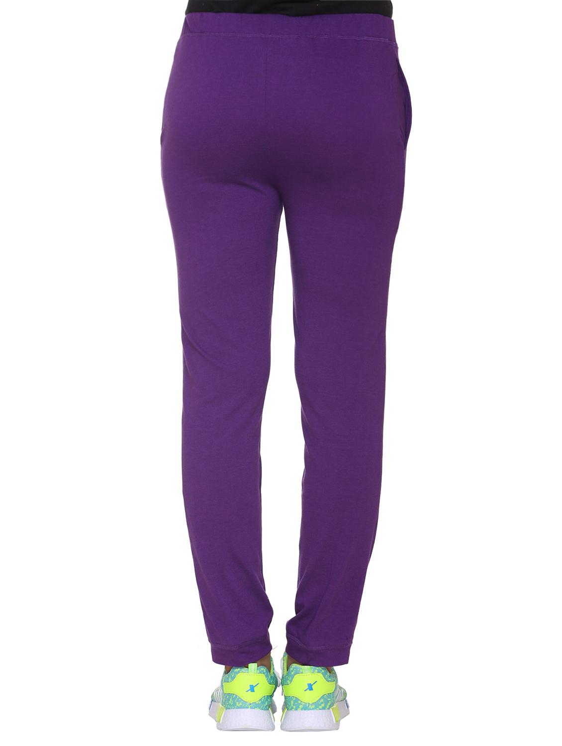 purple cotton track pants - 15076036 - Zoom Image - 3