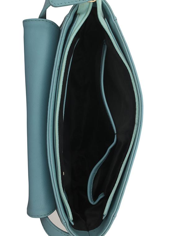 blue leatherette regular sling bag - 15078882 - Zoom Image - 3
