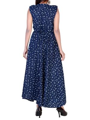 blue rayon a-line kurta - 15081877 - Standard Image - 3