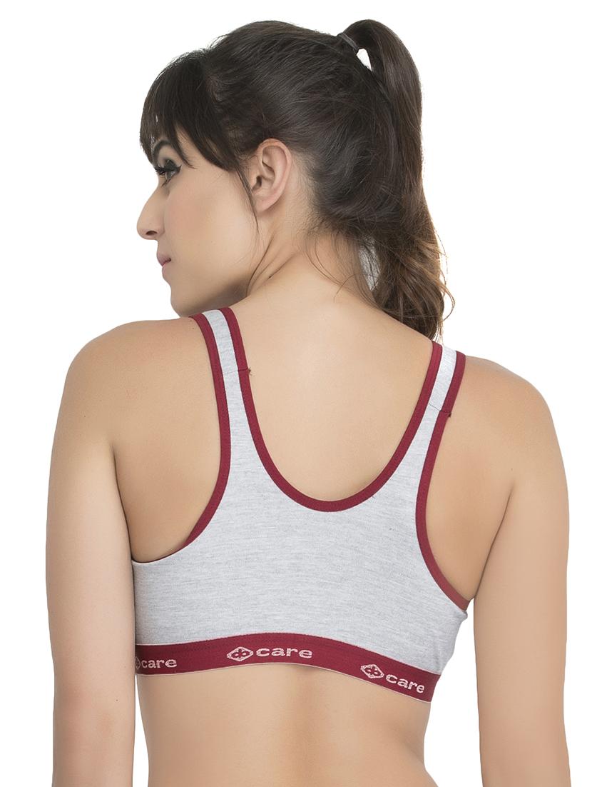 set of 3 grey solid hosery sports bra - 15082364 - Zoom Image - 3
