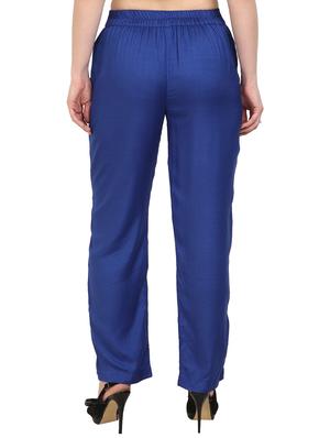 Blue rayon palazzo - 15083545 - Standard Image - 3