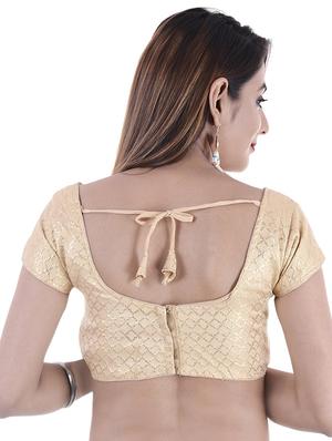 gold silk brocade blouse - 15084769 - Standard Image - 3