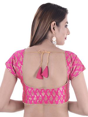 pink silk brocade blouse - 15084781 - Standard Image - 3