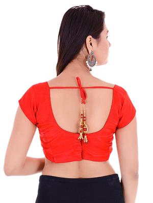red solid blouse - 15084789 - Standard Image - 3