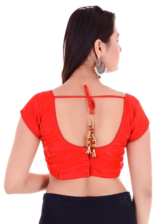 red solid blouse - 15084789 - Zoom Image - 3