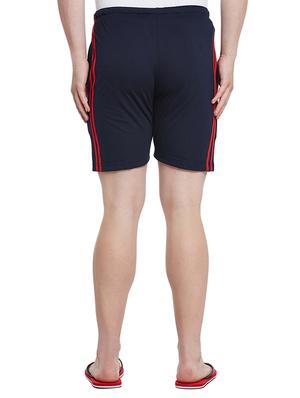 navy blue cotton blend shorts - 15085489 - Standard Image - 3