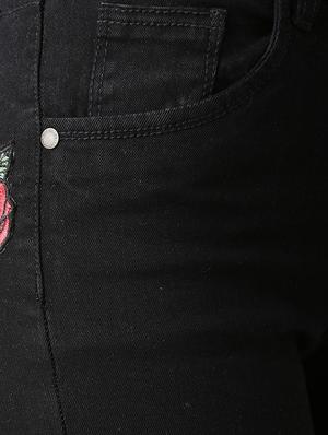 black solid denim jeans - 15085544 - Standard Image - 6