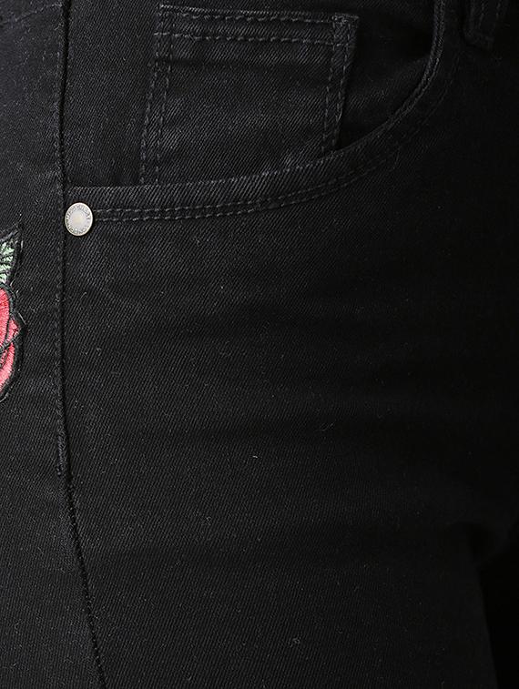 black solid denim jeans - 15085544 - Zoom Image - 6