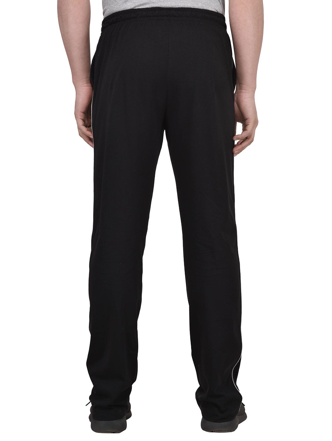 black cotton full length track pant - 15085985 - Zoom Image - 3