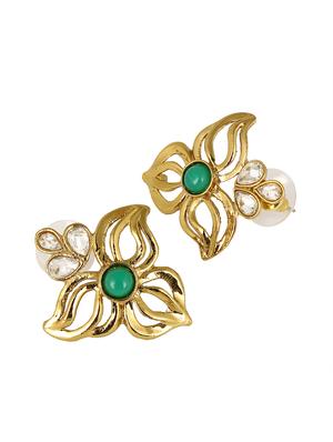green copper studs earring - 15087411 - Standard Image - 3