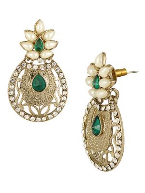 green copper studs earring - 15087413 - Standard Image - 3