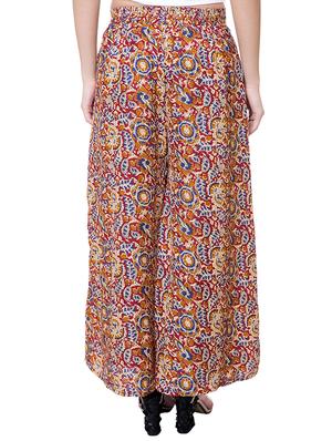 Red printed crepe palazzo - 15091605 - Standard Image - 3