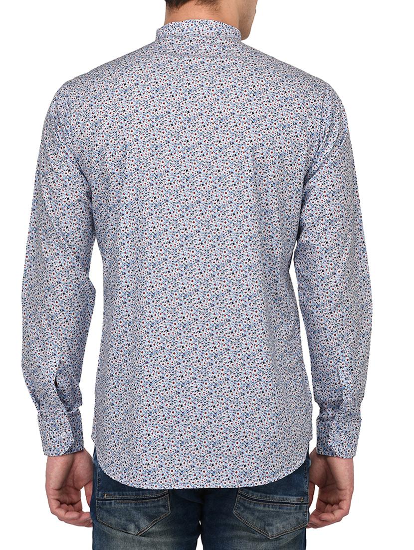 blue cotton short kurta - 15091802 - Zoom Image - 3