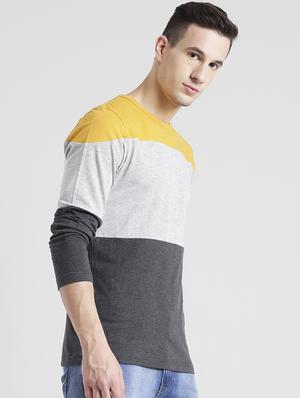 multi colored cotton color block tshirt - 15092293 - Standard Image - 3