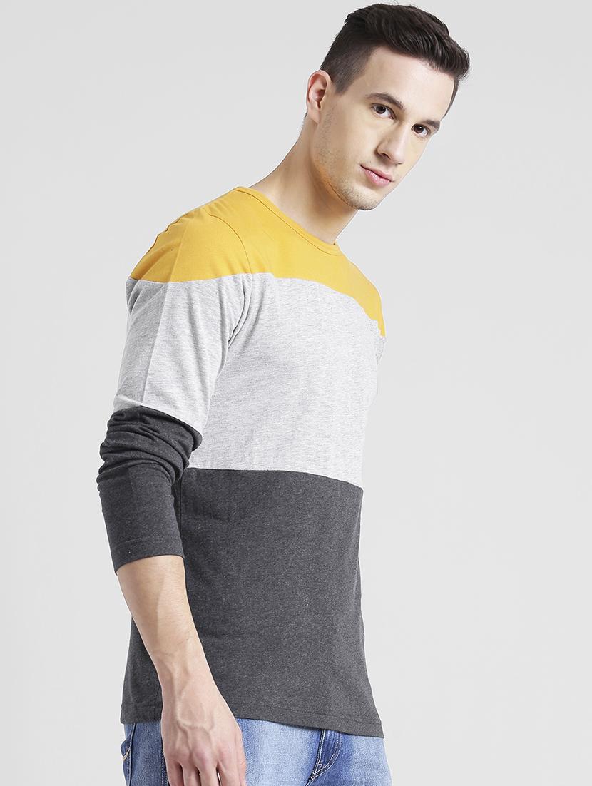 multi colored cotton color block tshirt - 15092293 - Zoom Image - 3
