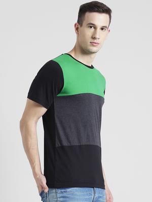 multi colored cotton color block tshirt - 15092318 - Standard Image - 3