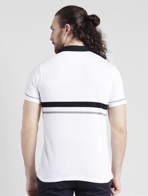 white cotton polo t-shirt - 15092903 - Standard Image - 3
