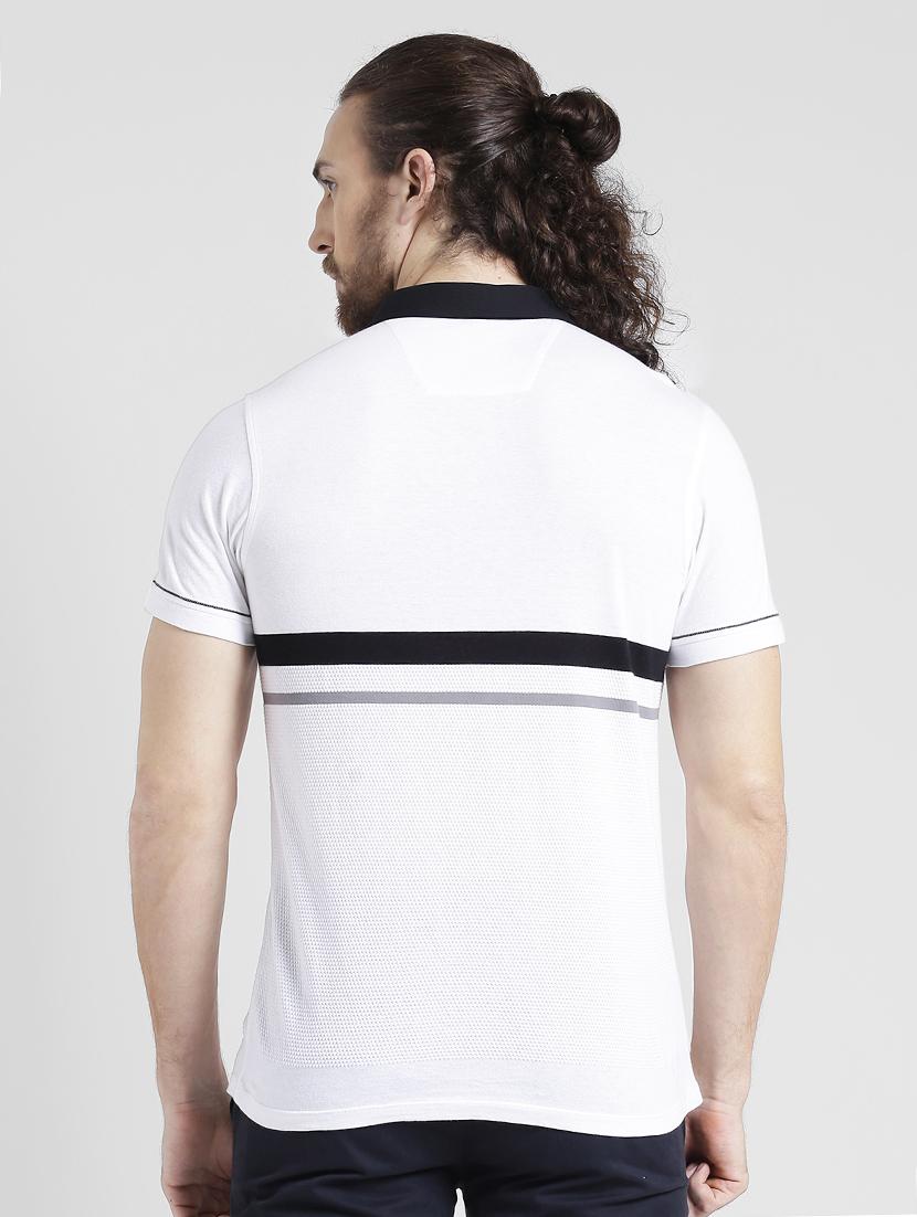 white cotton polo t-shirt - 15092903 - Zoom Image - 3