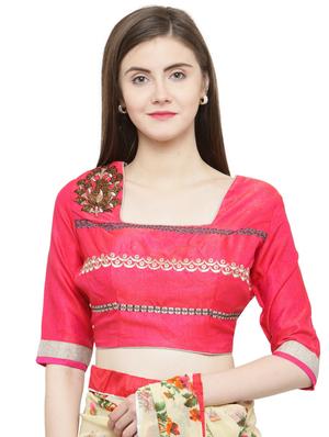 floral printed saree with blouse - 15093344 - Standard Image - 3