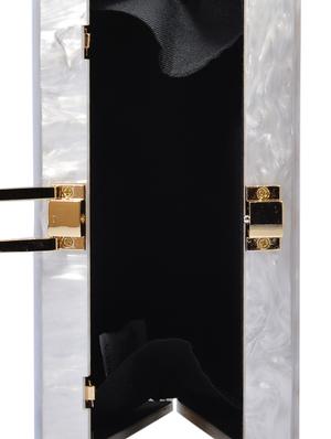 white leatherette clutch - 15094077 - Standard Image - 3