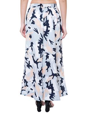Light blue printed palazzo - 15096051 - Standard Image - 3