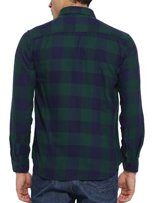 green cotton casual shirt - 15096086 - Standard Image - 3