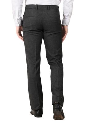 grey polyester blend flat front formal trouser - 15097502 - Standard Image - 3
