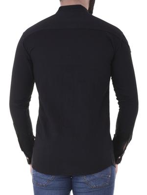 black cotton casual shirt - 15099732 - Standard Image - 3