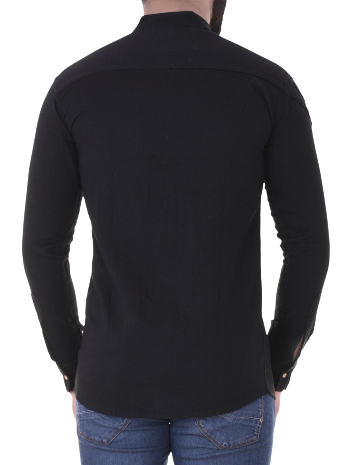 black cotton casual shirt - 15099732 - Zoom Image - 3