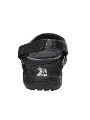 red chief black Leather back strap sandals - 15099860 - Standard Image - 3