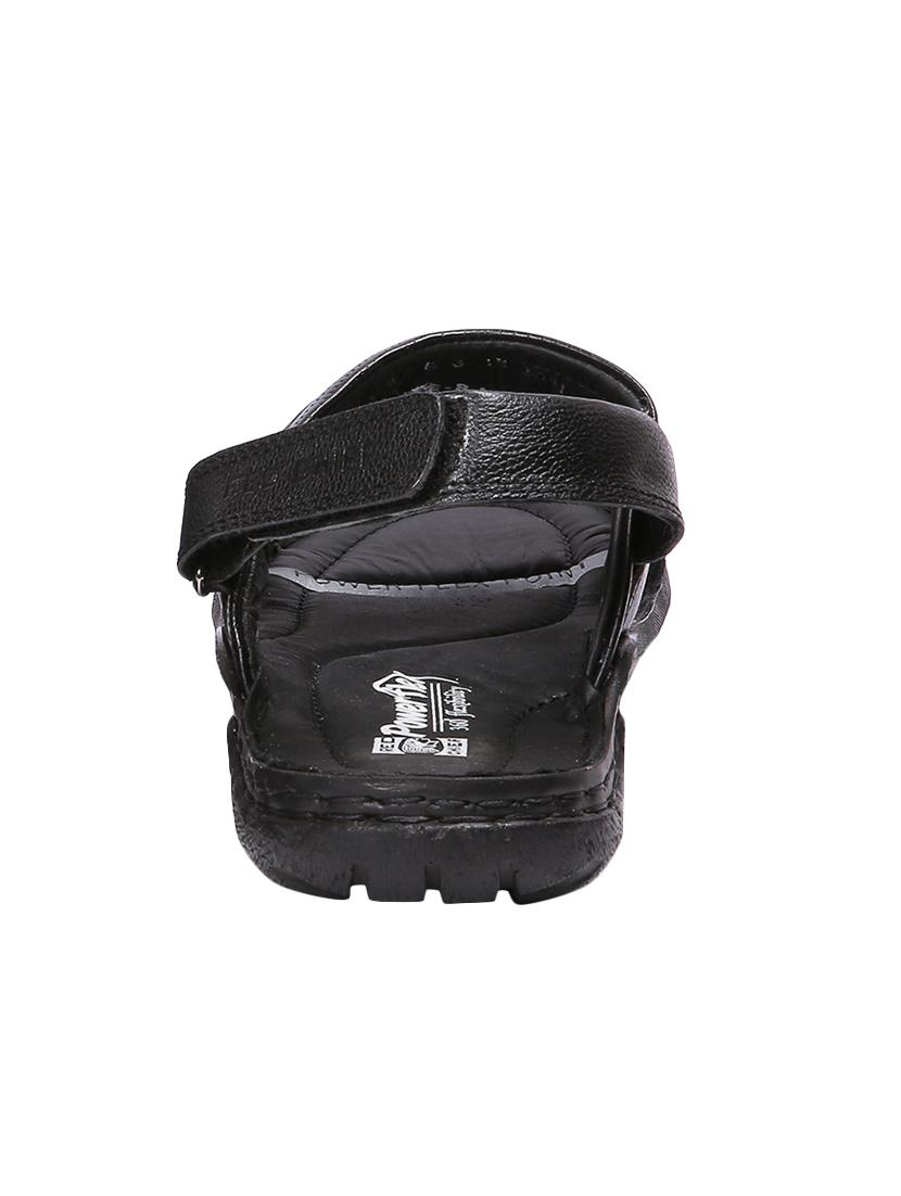 red chief black Leather back strap sandals - 15099860 - Zoom Image - 3