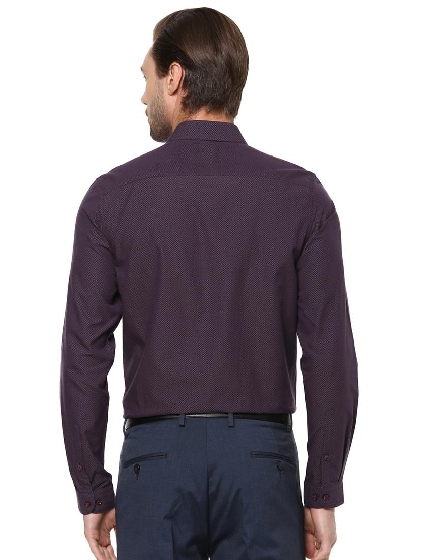 maroon printed formal shirt - 15100551 - Zoom Image - 3