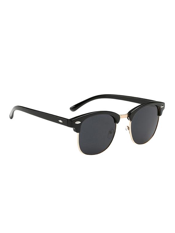 UV Protected Unisex Half-Rim Round Wayfarer Clubmaster Sun-Glasses For Men And Women - 15102423 - Zoom Image - 3