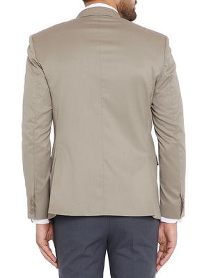 beige poly wool formal blazer - 15102881 - Standard Image - 3