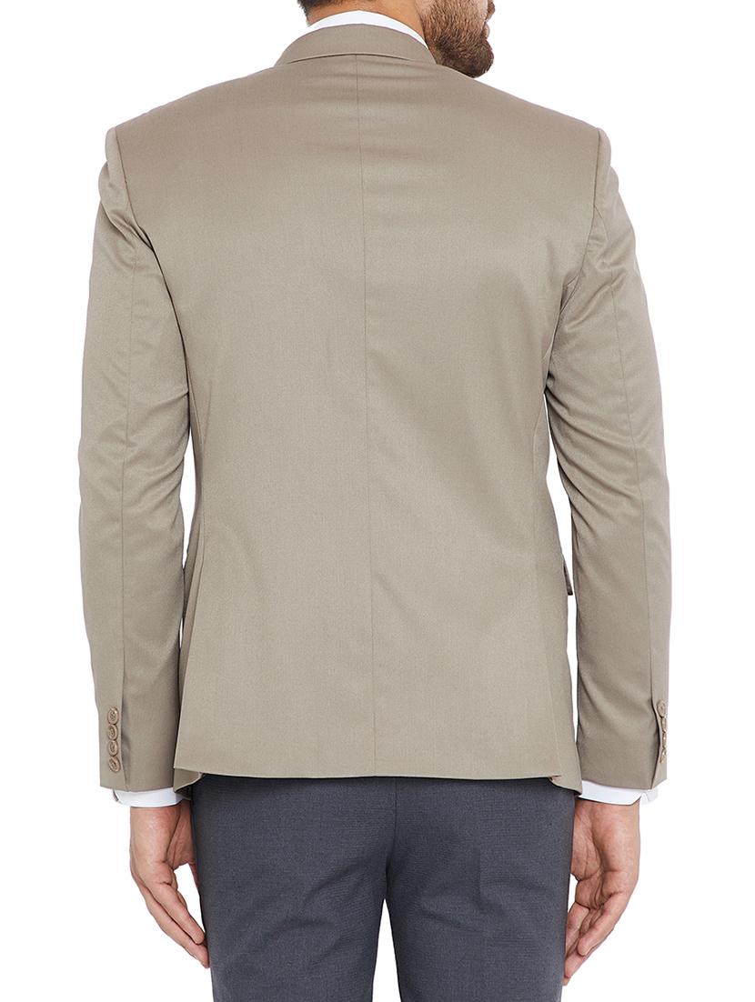 beige poly wool formal blazer - 15102881 - Zoom Image - 3