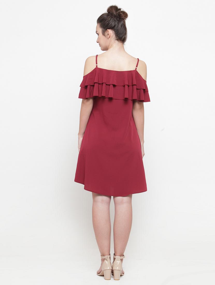 cold shoulder ruffle dress - 15104957 - Zoom Image - 3