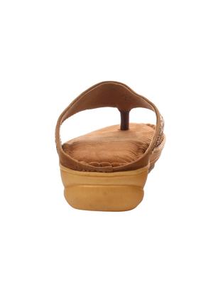 brown faux leather slippers - 15104996 - Standard Image - 3