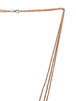 orange metal long necklace - 15105151 - Standard Image - 3
