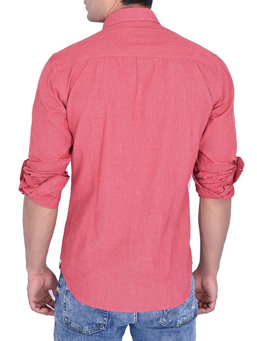 pink cotton casual shirt - 15105313 - Zoom Image - 3