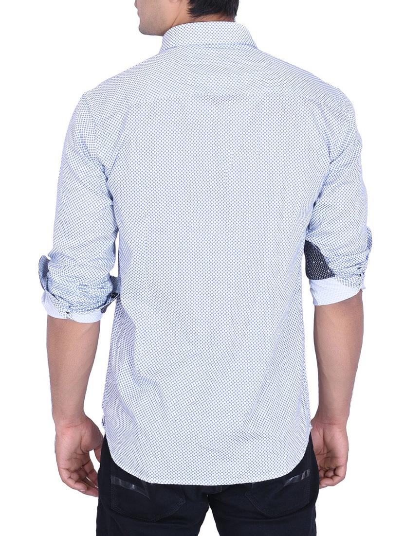 light blue cotton casual shirt - 15105322 - Zoom Image - 3