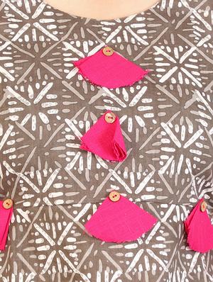 pink cotton straight kurta - 15106254 - Standard Image - 3