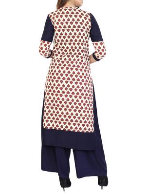 Brown cotton straight kurta - 15106258 - Standard Image - 3