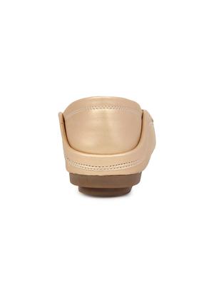 gold suede slip on loafers - 15106864 - Standard Image - 3