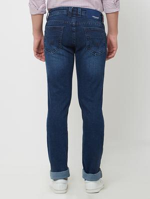 blue cotton washed jeans - 15107652 - Standard Image - 3