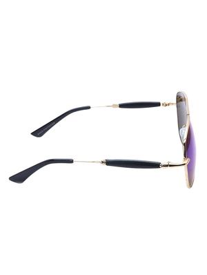 stacle flash mirror rubber temple pilot sunglasses (st10502|56|blue mirrored lens) - 15107664 - Standard Image - 3